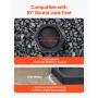 RV Leveling Pads, 4-Pack Rubber Trailer Jack Pads, Each with 5000 lbs Capacity, Jack Stabilizer Padding with Large Surface Area,