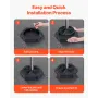 ELING PADS 5000 LBS 4 PCS RUBBER TRAILS JACK PADS TIL 10 "RUND