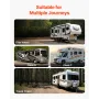 RV Leveling Pads, 4-Pack Rubber Trailer Jack Pads, Each with 5000 lbs Capacity, Jack Stabilizer Padding with Large Surface Area,