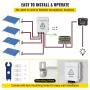 PV Combiner Box, 4 String, Solar Combiner Box with 15A Rated Current Fuse, 63A Circuit Breaker, Lightning Arreste and Solar Conn