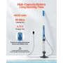 Pool Vacuum, 8.5 GPM Handheld Cordless Hot Tub Vacuum with Extension Pole, for Deep Cleaning & Strong Suction, Rechargeable Pool