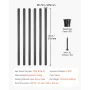 Trappe Balusters 51 Pack 32 i aluminiumspindler med