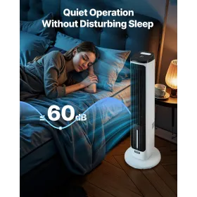 40 "Oscillerende tårnventilator 24 timer Timer 23.3ft/s