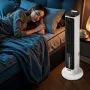 Tower Fan, 23.3ft/s Velocity Quiet Floor Fan, 70° Oscillating Fans for Indoors with 9 Speeds, 4 Modes, 24H Timer, Portable Stand