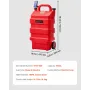 Fuel Caddy, 16 Gallon, Portable Fuel Tank with 12V DC 2.5 GPM Electric Fuel Transfer Pump, 4 ft Delivery Hose & Auto-Stop Sensor