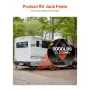 RV Leveling Pads, 4-Pack Rubber Trailer Jack Pads, Each with 5000 lbs Capacity, Standard Jack Stabilizer Pad with Large Surface 