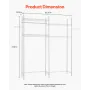 Over vaskemaskine og tørretumbler opbevaringshylde To række 4