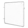 Chain Link Fence Gate, 70 x 72 in, Adjustable Chain Link Fence Panel, Fit 3 ft (W) x 4 ft (H) Garden Fence Gate Opening, Rust-Re