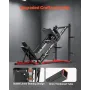 Leg Press Hack Squat Machine, Adjustable Leg Press Combo with Linear Bearing and Weight Storage, Lower Body Special for Home Gym