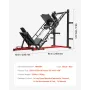 Benpress Hack Squat Combo Machine Justerbar underkrop Special