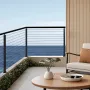 Cable Railing Post, 42x2x2 Inch Corner Railing Post, with L-Shaped Pre-Drilled Holes, Stainless Steel Cable Rail Post with Horiz