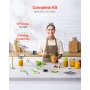 Canning Supplies Starter Kit, 9 Pieces Stainless Steel Water Bath Canning Kit for Beginners, Canning Tools Set: Ladle, Measuring