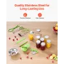 Canning Supplies Starter Kit, 9 Pieces Stainless Steel Water Bath Canning Kit for Beginners, Canning Tools Set: Ladle, Measuring