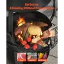Chiminea, 22 Inch Outdoor Wood Burning Firepit, Iron Spherical Fireplace for BBQ & Warming, Wooden Fire Pit with Grill Mesh, Chi