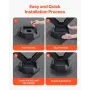 RV Leveling Pads, 4-Pack Rubber Trailer Jack Pads, Each with 5000 lbs Capacity, Jack Stabilizer Pad with Large Surface Area, Sui