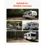 RV Leveling Pads, 4-Pack Rubber Trailer Jack Pads, Each with 5000 lbs Capacity, Jack Stabilizer Pad with Large Surface Area, Sui