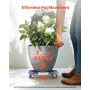 Round papirkurv kan dolly med hjul 15-22,8 i justerbar plastik