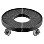 Trash Can Dolly with 4 Lockable Wheels, 440lbs Weight Capacity, Round Trash Can Roller Base, 15-22.8 in Adjustable, Heavy Duty D