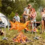 Electric BBQ Rotisserie Grill Kit, 56 Inch 132 lbs Capacity, Automatic 52W Motor Height Adjustable Universal Roaster Stand, Stai