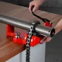 Heavy-Duty Pipe Chain Vise, 1/4" - 6" Pipe Capacity, 28" Rugged Chain & Cast Iron Base, Industrial-Grade Pipe Clamping for Plumb