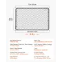 Chain Link Fence Gate, 72 x 48 in, Adjustable Chain Link Fence Panel, Fit 2.2-6 ft (W) x 6 ft (H) Garden Fence Gate Opening, Fen