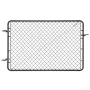Chain Link Fence Gate, 72 x 48 in, Adjustable Chain Link Fence Panel, Fit 2.2-6 ft (W) x 6 ft (H) Garden Fence Gate Opening, Fen