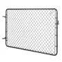 Chain Link Fence Gate, 72 x 48 in, Adjustable Chain Link Fence Panel, Fit 2.2-6 ft (W) x 6 ft (H) Garden Fence Gate Opening, Fen