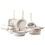 19 Piece Pots and Pans Set Nonstick, Granite Cookware Set, Induction Cookwares, Kitchen RV Cooking Sets with Frying, Sauce, Saut