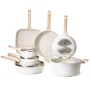 19 Piece Pots and Pans Set Nonstick, Granite Cookware Set, Induction Cookwares, Kitchen RV Cooking Sets with Frying, Sauce, Saut