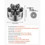 6-Jaw Lathe Chuck, 6 Inch (160 mm), Self-Centering Chuck with D1-4 Cam Lock Backing Plate, 0.12-5.71 in (3-145 mm) Clamping Rang