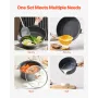19 Piece Pots and Pans Set, Granite Nonstick Cookware Set, Induction Cookwares, Kitchen RV Cooking Sets with Frying, Sauce, Saut
