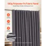 Room divider bærbar panel rumdelere med hjul privatlivsskærm grå