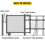 Chain Link Rolling Gate Kit Galvanized Steel Rolling Fence 6 Universal Track Bracket Chain Link Rolling Gate Hardware Kit 2 Soli