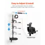 Electric Trolling Motor, Transom Mounted Outboard Boat Motors 24V 86lbs Thrust, 8-Speed Electric Boat Engine w/ Battery Indicato