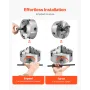 3-Jaw Lathe Chuck, 8 Inch (200 mm), Self-Centering Chuck with 2 1/4 in-8 Threaded Backing Plate, 0.16-7.87 in (4-200 mm) Clampin