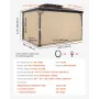 Gazebo Privacy Curtain 10 'x 10' x 6,7 'Vandtæt lysthusgardiner