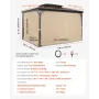 Gazebo Curtains Outdoor, Fit Most 12' x 10' x 6.7' Gazebos, 4-Panel Sidewall Gazebo Privacy Curtains with Zippers, Outdoor Curta