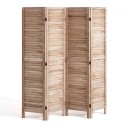 Wood Room Divider Wooden Privacy Screen 4 Panel Room SeparationÂ Divider