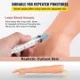 Phlebotomy Practice Kit, IV Venipuncture Intravenous Training, High Simulation IV Practice Arm Kit with Carrying Bag, Practice a