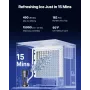 Commercial Ice Maker, 440 Lbs/Day Ice Maker Machine, 180 Lbs Large Ice Storage Bin with 20 Lbs/Min Automatic Ice Dispensing, Sel