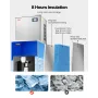 Commercial Ice Maker, 400 Lbs/Day Ice Maker Machine, 180 Lbs Large Ice Storage Bin with 20 Lbs/Min Automatic Ice Dispensing, Sel
