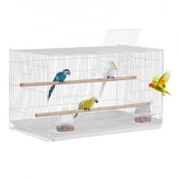 Bird Flight Cage 18 in Small Metal Parakeet Cage for Cockatiels White