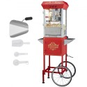 Popcorn Popper Machine with Cart  Popcorn Maker 850W 8 Oz 48 Cups Red