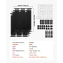 Solar Pool Heater, 4 x 10 ft HDPE Solar Pool Panel( 4 Pcs) - Durable & Weather-Proof, with Complete Accessories, Universal Solar