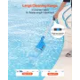 Pool Vacuum, 26 GPM Handheld Cordless Hot Tub Vacuum with Extension Pole, for Deep Cleaning & Strong Suction, Rechargeable Pool 