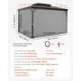 Gazebo Curtains Outdoor, Fit Most 10' x 10' x 6.7' Gazebos, 4-Panel Sidewall Gazebo Privacy Curtains with Zippers, 6.7' Tall Out