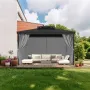 Gazebo Privacy Curtain 10 'x 10' x 6,7 'Vandtæt lysthus