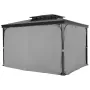 Gazebo Curtains Outdoor, Fit Most 10' x 10' x 6.7' Gazebos, 4-Panel Sidewall Gazebo Privacy Curtains with Zippers, 6.7' Tall Out
