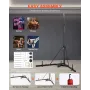 Punching Bag Stand, Steel Heavy Duty Workout Training Equipment, Adjustable Height Boxing Punching Stand with Weighted Base, Hol