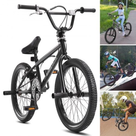 20-Inch BMX Bike Freestyle Bike Men Kids BMX Bicycle Hi-Ten Steel Frame